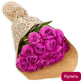 Букет 15 пионов