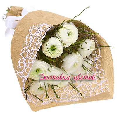 Белые ранункулюсы