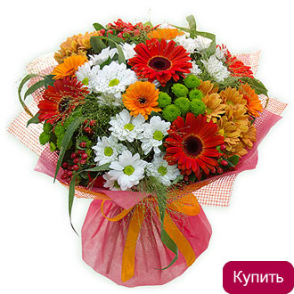 Букет с герберами Кантри