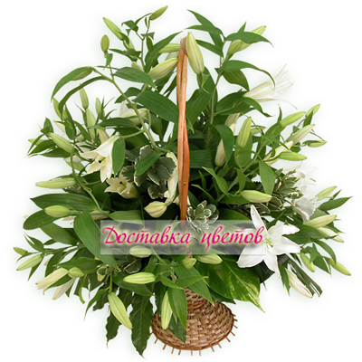 Корзина из лилий