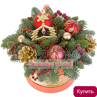 Новогодняя композиция «Январь» Новогодняя композиция в коробке